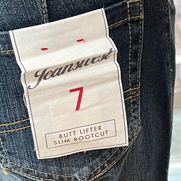 Jeanswest dark wash  butt lifter slim bootcut denim jeans. - Picture 5 of 6